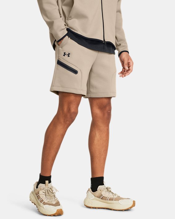 Shorts UA Unstoppable Fleece para hombre, Brown, pdpMainDesktop image number 0